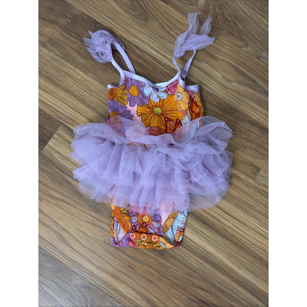 Posh Peanut Baby Girls 6-12 Months Tutu Twirly Bodysuit Dress